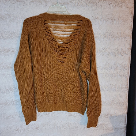 Touch ME Sweater size Medium Color Cognac - Picture 2 of 4